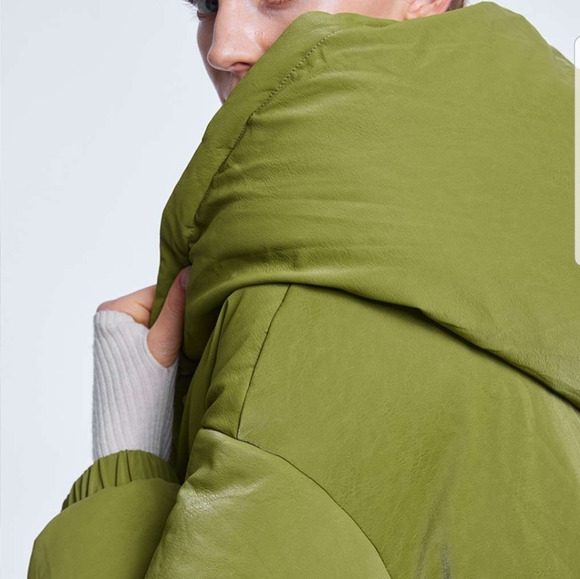 NWT Oversized Statement Hooded Puffer Jacket (Olive Green) - Lattelier - Picture 6 of 13